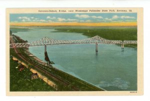IL - Savanna. Savanna-Sabula Bridge Near Mississippi Palisades State Pk ca 1936