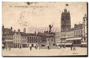 Old Postcard Dunkerque Place Jean Bart