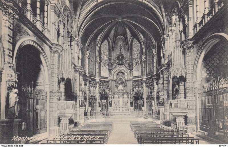 MONTSERRAT, Spain, 1900-1910's; Interior de la Iglesia