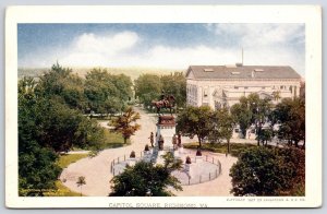 Capitol Square Richmond Virginia Grounds And State Capitol Building Postcard