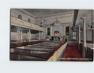 Postcard Interior, Christ Church, Alexandria, Virginia