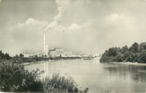 Hungary river panoramic view hidrocentrala Postcard