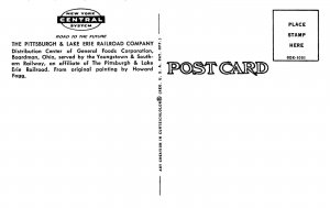 General Foods Corp Distribution Center Y&S Railroad Howard Fogg artist postcard