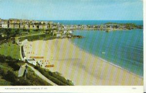 Cornwall Postcard - Porthminster Beach and Harbour - St Ives - RP - Ref TZ1025