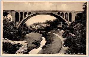 Luxembourg Le Pont Adolphe Luxembourg City Deck Arch Bridge Postcard