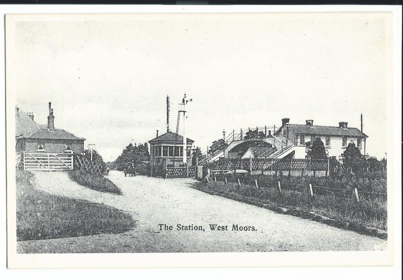 Hampshire, The Station, West Moors PPC Unposted Reprint, Bournemouth Area 