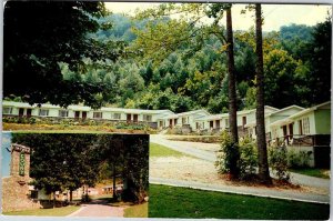 Postcard MOTEL SCENE Between Waynesville & Cherokee North Carolina NC AL5951