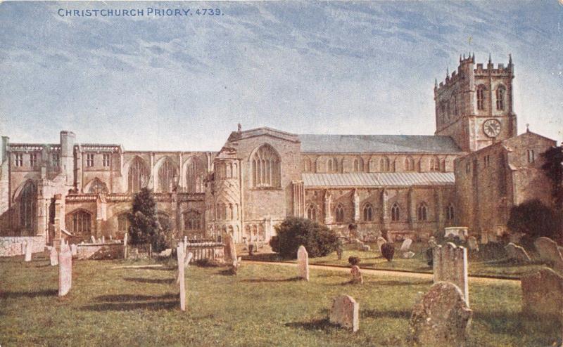 CHRISTCHURCH PRIORY DORSET UK~CELESQUE SERIES POSTCARD