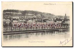 Old Postcard Chateau Thierry General view of Old Castle