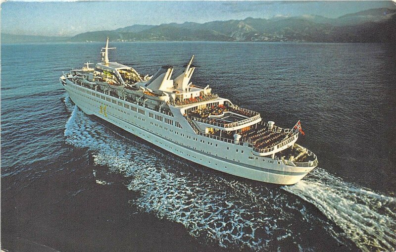 M/S Norwegian Starward Cruise Steamship c1968 Postcard Posted from Jamaica