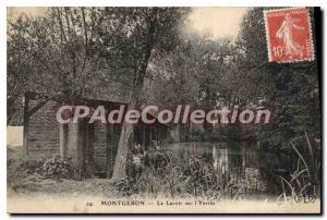 Postcard Old Montgeron The Laundromat On I'Yerres