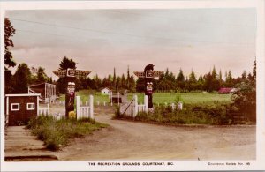 Courtenay BC Recreation Grounds Vancouver Island J. Spalding RPPC Postcard H27