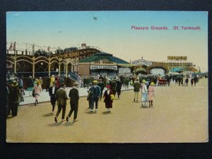 Norfolk GREAT YARMOUTH Pleasure Ground THE JOY WHEEL c1920s Postcard