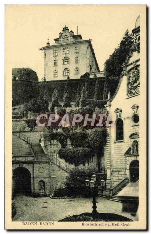 Old Postcard Baden Baden Klosterkirche z Heil Grab