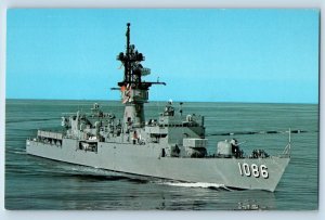 Westwego Louisiana Postcard USS Brewton FF-1086 Battleship Warship c1960 Vintage