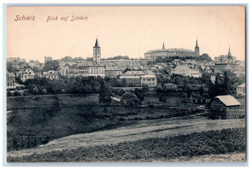 c1910 View Of Schleiz Saale-Orla-Kreis District Thuringia Germany Postcard