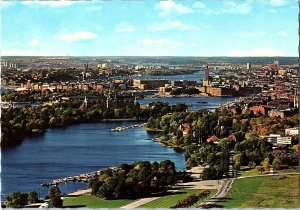 Scenic View Stockholm Sweden Kaknästornet Djurgården 1960s Postcard
