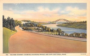 Highway in Wareham, MA showing Sagamore Bridge & Cape Cod Canal