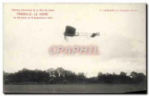 Old Postcard Jet Aviation Meeting d & # 39aviation Bay Trouville Seine Le Hav...