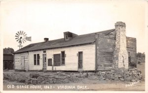 J36/ Virginia Dale Colorado RPPC Postcard c1940s Old Stage House 1862   110