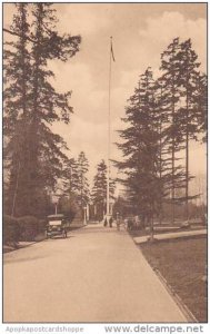 Washington Seattle Flagpole and Library Walk University Of Washington Albertype