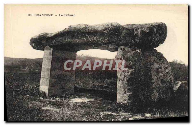 Old Postcard Dolmen Megalith Brantome