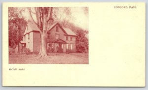 Alcott Home Concord Massachusetts MA Antique House Landmark Postcard