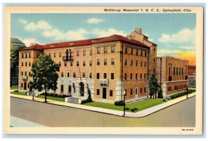 c1940 McGilvray Memorial Y.M.C.A. Exterior Springfield Ohio OH Unposted Postcard