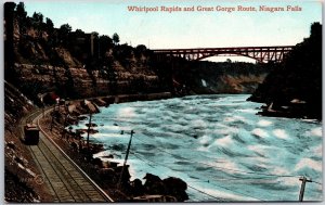Whirlpool Rapids and Great Gorge Route Niagara Falls Railway Train Postcard