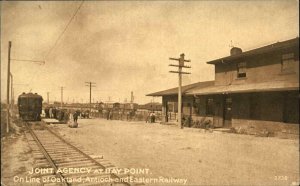 Bay Point West Pittsburg CA Train Station Depot Joint Agency OA&E RR Postcard