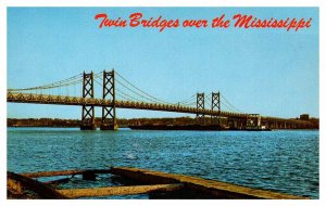 Postcard BRIDGE SCENE Moline Illinois IL AP1185