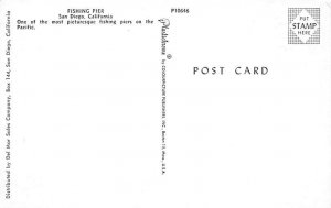 Fishing Pier San Diego California Postcard