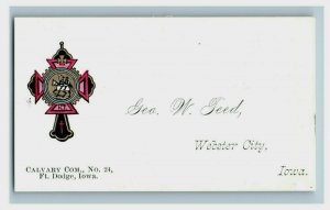 Lot Of 12 1870's-80's Knights Templar Membership Cards Fab! J P190 