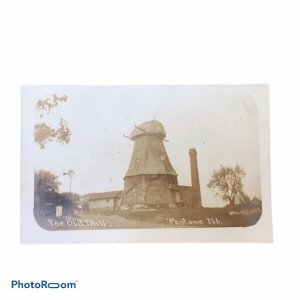 Real Photo Postcard RPPC - The Old Mill - Peotone Illinois PC-1