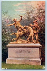 Berlin Germany Postcard Hasenhetze Aus Der Rokokozeit c1930s Oilette Tuck Art