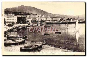 CPA Ajaccio Vue Generale Des Quais Bateaux