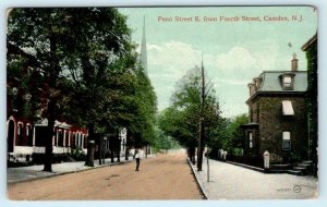 CAMDEN, New Jersey NJ ~ PENN STREET Scene from Fourth Street c1910s  Postcard
