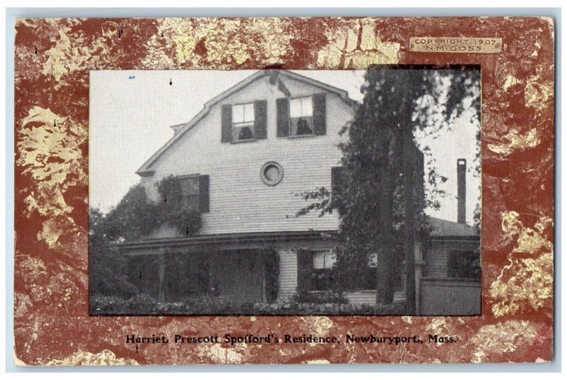 Newburyport Massachusetts MA Postcard Harriet Prescott Spoffords Residence c1940