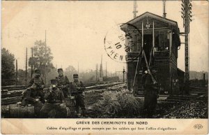 CPA AK PARIS Greve des Cheminots du Nord 1910 Cabine d'aiguillage (971899)