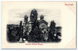 c1910 View of Domnița Bălașa Church Bucharest Romania Antique Postcard