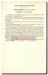 Postcard Old Cathedrale Saint Brieuc