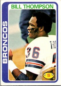 1978 Topps Football Card Bill Thompson Denver Broncos sk7084