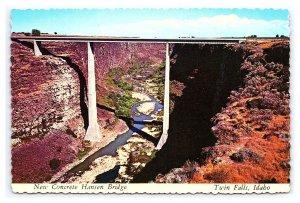 New Concrete Hansen Bridge Twin Falls Idaho Continental View Postcard