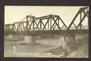 RPPC PUENTE BIEJO CHEL RIO BRAVO MATAMOROS MEXICO BRIDGE REAL PHOTO POSTCARD