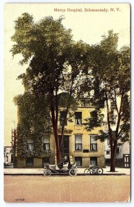 1915 Mercy Hospital Schenectady New York Main Road & Street View Posted Postcard