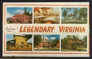 LEGENDARY VIRGINIA Greetings from MultiView Scenic Views - Chrome