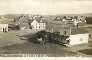 1910 Calhan Colorado Town View Cates Mercantile  RPPC Postcard CO25-11521