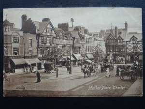 Cheshire CHESTER Market Place showing MILLING CHEMIST c1913 Postcard