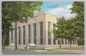 Government Building~Kalamazoo Michigan~City Hall~Vintage Postcard