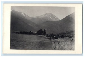 Lakes Mountains Leadville CO Colorado Real Photo RPPC Postcard (FH14)